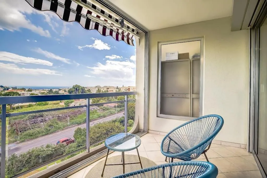 Studio Vue Mer, Piscine - Tennis Antibes France