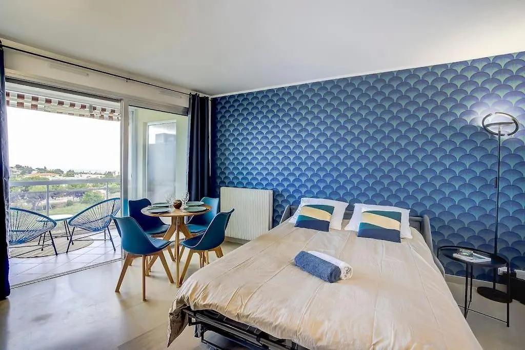 Studio Vue Mer, Piscine - Tennis Antibes